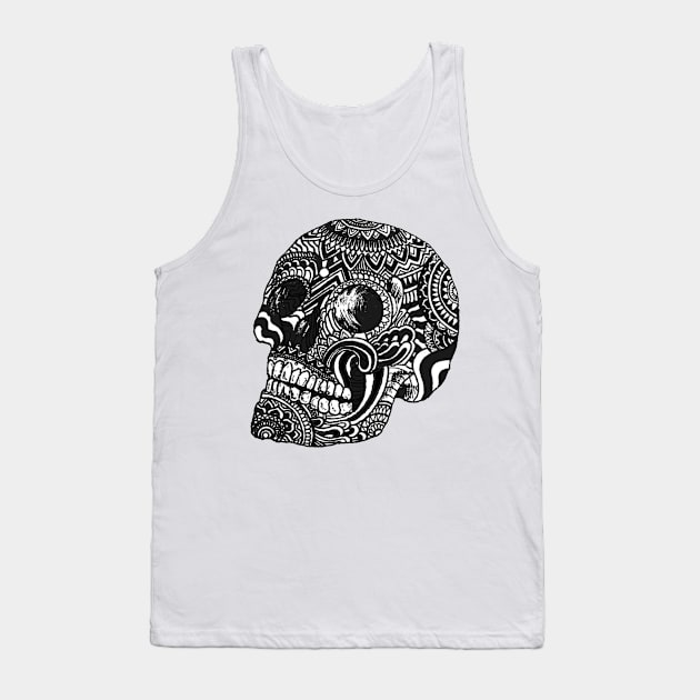 Tibetan skull Tank Top by Luke Gray